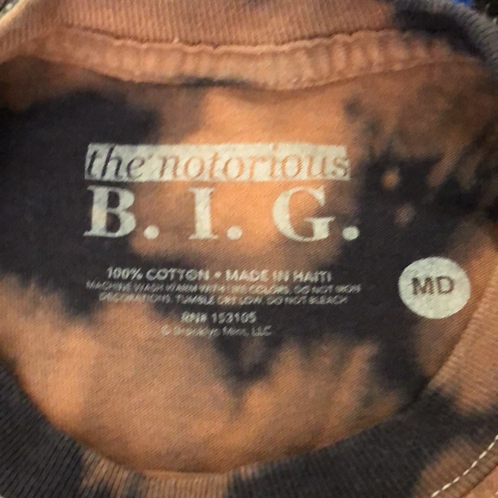 Biggie Smalls Mens Tie Dye Tee Shirt - Picture 4 of 6